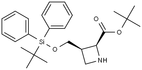 tert-butyl (2S,3R)-3-(((tert-butyldiphenylsilyl)oxy)methyl)azetidine-2-carboxylate,2923508-82-9,结构式