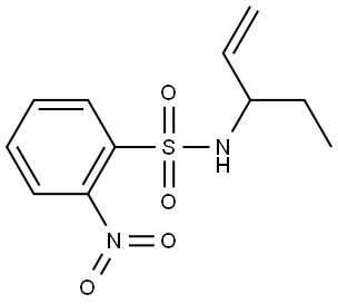 2-nitro-N-(pent-1-en-3-yl)benzenesulfonamide Structure