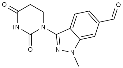 3-(2,4-dioxo-1,3-diazinan-1-yl)-1-methyl-1H-indazole-6-carbaldehyde,2925088-72-6,结构式