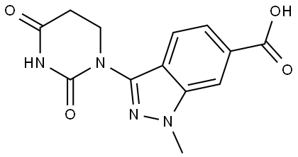 3-(2,4-Dioxotetrahydropyrimidin-1(2H)-yl)-1-methyl-1H-indazole-6-carboxylic acid Structure