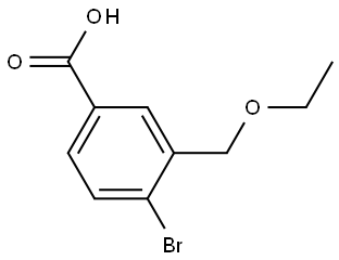 4-溴-3-(乙氧基甲基)苯甲酸,2925576-60-7,结构式