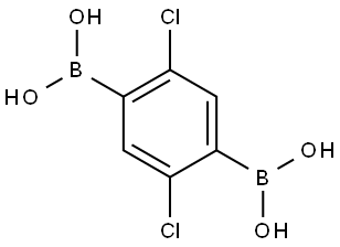 (2,5-dichloro-1,4-phenylene)diboronic acid Structure