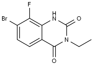 7-溴-3-乙基-8-氟喹唑啉-2,4(1H,3H)-二酮 结构式