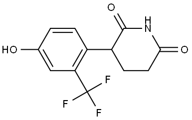 3-(4-hydroxy-2-(trifluoromethyl)phenyl)piperidine-2,6-dione 结构式