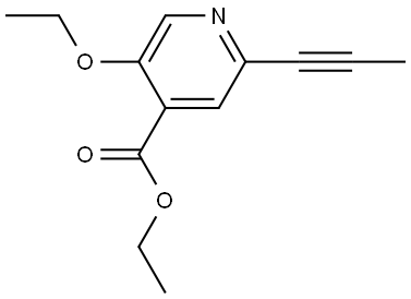 ethyl 5-ethoxy-2-(prop-1-yn-1-yl)pyridine-4-carboxylate Structure