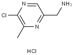 (5-chloro-6-methylpyrazin-2-yl)methanamine hydrochloride,2936999-90-3,结构式