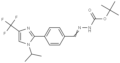 tert-butyl 2-(4-(1-isopropyl-4-(trifluoromethyl)-1H-imidazol-2-yl)benzylidene)hydrazine-1-carboxylate,2938991-74-1,结构式