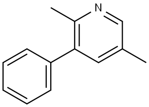 2,5-Dimethyl-3-phenylpyridine 化学構造式