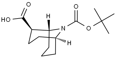 endo-9-tert-butoxycarbonyl-9-azabicyclo[3.3.1]nonane-2-carboxylic acid Structure