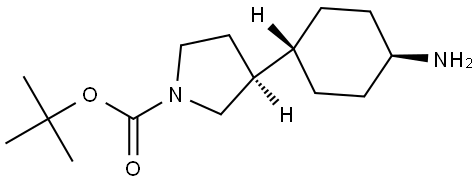 tert-butyl (3S)-3-(trans-4-aminocyclohexyl)pyrrolidine-1-carboxylate Structure