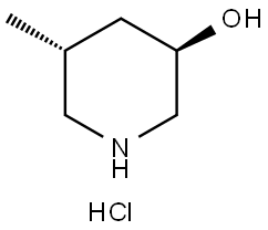 3-Piperidinol, 5-methyl-, hydrochloride (1:1), (3R,5R)- Structure