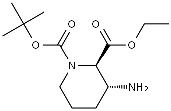 O1-tert-butyl O2-ethyl (2R,3R)-3-aminopiperidine-1,2-dicarboxylate Structure