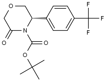 tert-butyl (5S)-3-oxo-5-[4-(trifluoromethyl)phenyl]morpholine-4-carboxylate Structure