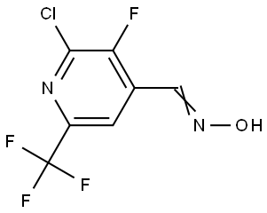 2-chloro-3-fluoro-6-(trifluoromethyl)pyridine-4-carbaldehyde oxime 化学構造式