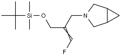 2-(3-azabicyclo[3.1.0]hexan-3-ylmethyl)-3-fluoro-allyloxy]-tert-butyl-dimethyl-silane 化学構造式
