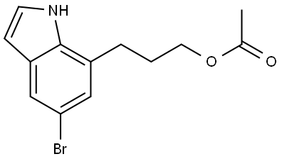 3-(5-bromo-1H-indol-7-yl)propyl acetate Struktur