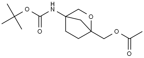 4-(tert-butoxycarbonylamino)-2-oxabicyclo[2.2.1]heptan-1-yl]methyl acetate Struktur