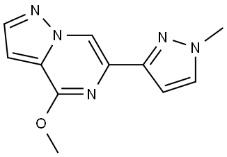 4-methoxy-6-(1-methylpyrazol-3-yl)pyrazolo[1,5-a]pyrazine Structure