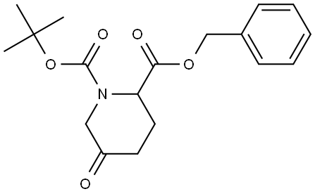 O2-benzyl O1-tert-butyl 5-oxopiperidine-1,2-dicarboxylate Structure