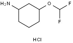 3-(difluoromethoxy)cyclohexan-1-amine hydrochloride Struktur