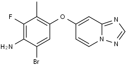 6-bromo-2-fluoro-3-methyl-4-([1,2,4]triazolo[1,5-a]pyridin-7-yloxy)aniline|
