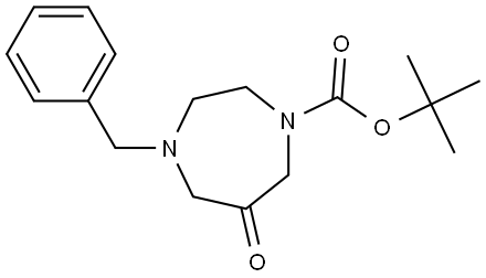 1-苄基-4-BOC-1,4-二氮杂环庚烷-6-酮, 2940950-79-6, 结构式