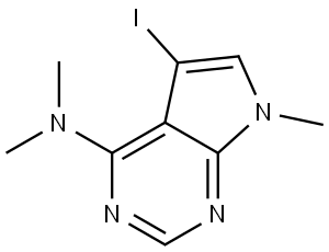 5-iodo-N,N,7-trimethyl-pyrrolo[2,3-d]pyrimidin-4-amine Struktur