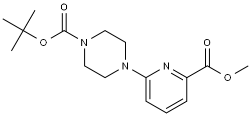 tert-butyl 4-(6-methoxycarbonyl-2-pyridyl)piperazine-1-carboxylate Struktur