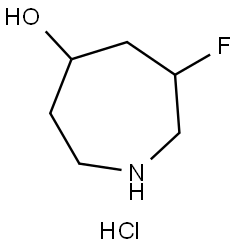 6-fluoroazepan-4-ol hydrochloride 化学構造式