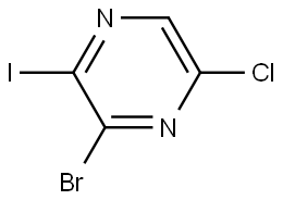 3-bromo-5-chloro-2-iodo-pyrazine Structure