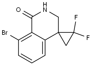 8-bromo-1',1'-difluoro-spiro[2,3-dihydroisoquinoline-4,2'-cyclopropane]-1-one 结构式