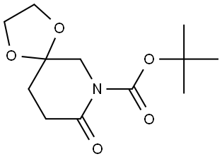 tert-butyl 8-oxo-1,4-dioxa-9-azaspiro[4.5]decane-9-carboxylate Struktur