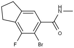 6-bromo-7-fluoro-N-methyl-2,3-dihydro-1H-indene-5-carboxamide Structure