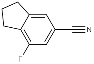 7-fluoro-2,3-dihydro-1H-indene-5-carbonitrile 结构式