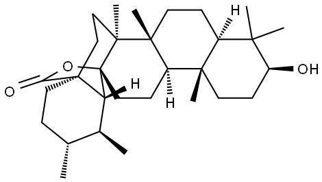 Ursan-28-oic acid, 3,13-dihydroxy-, γ-lactone, (3β)- Structure