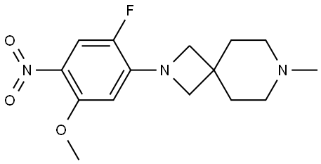 2-(2-fluoro-5-methoxy-4-nitrophenyl)-7-methyl-2,7-diazaspiro[3.5]nonane Structure