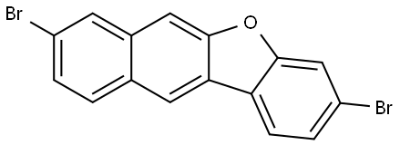 3,8-二溴苯并[B]萘并[2,3-D]呋喃 结构式