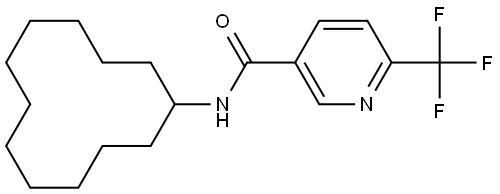 3-Pyridinecarboxamide, N-cyclododecyl-6-(trifluoromethyl)- Structure