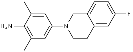 4-[6-氟-3,4-二氢异喹啉-2(1H)-基]-2,6-二甲基苯胺, 2950243-24-8, 结构式