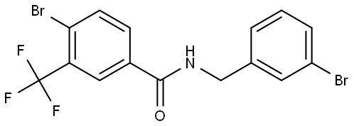 Benzamide, 4-bromo-N-[(3-bromophenyl)methyl]-3-(trifluoromethyl)- Structure