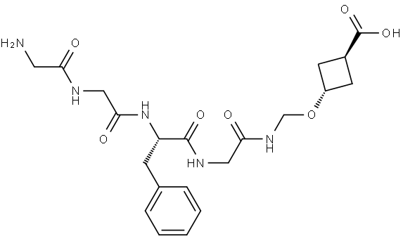 Gly-Gly-L-Phe-N-[(trans-carboxy-cyclobutyl-3-oxy)methyl]Glycinamide|