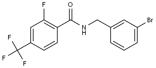 Benzamide, N-[(3-bromophenyl)methyl]-2-fluoro-4-(trifluoromethyl)- Structure