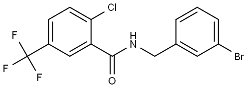 Benzamide, N-[(3-bromophenyl)methyl]-2-chloro-5-(trifluoromethyl)- Structure