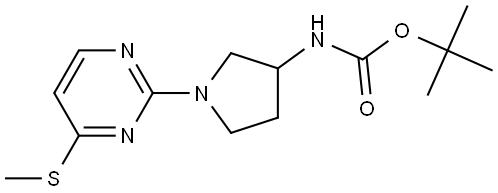 tert-butyl N-[1-(4-methylsulfanylpyrimidin-2-yl)pyrrolidin-3-yl]carbamate Struktur