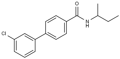 1,1'-Biphenyl]-4-carboxamide, 3'-chloro-N-(1-methylpropyl)- Structure