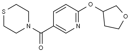 Methanone, [6-[(tetrahydro-3-furanyl)oxy]-3-pyridinyl]-4-thiomorpholinyl- Structure