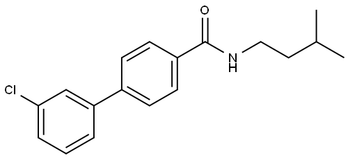 1,1'-Biphenyl]-4-carboxamide, 3'-chloro-N-(3-methylbutyl)- 结构式