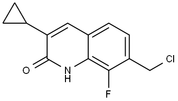 7-(氯甲基)-3-环丙基-8-氟喹啉-2(1H)-酮, 2958610-73-4, 结构式