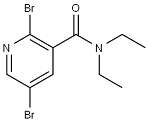 2,5-dibromo-N,N-diethylnicotinamide 结构式