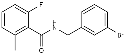 Benzamide, N-[(3-bromophenyl)methyl]-2-fluoro-6-methyl- Structure